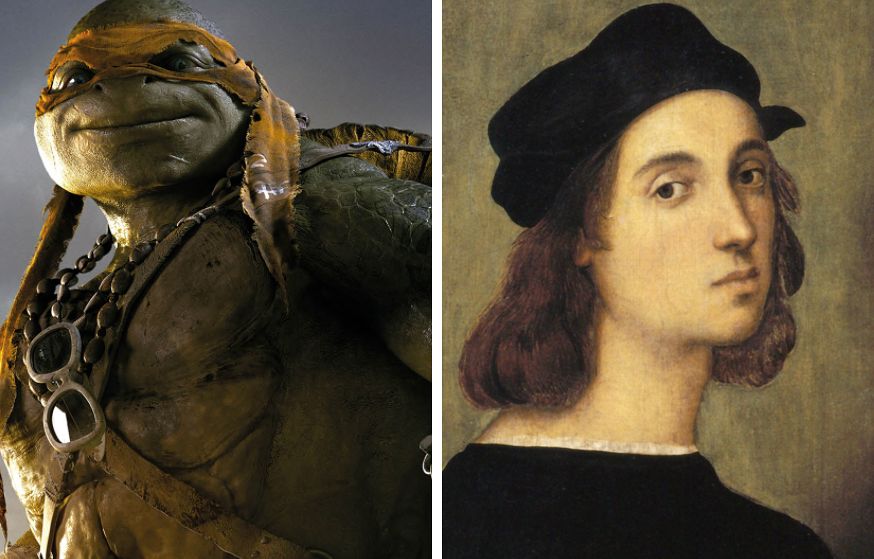 Miguel Angel y el artista Rafael