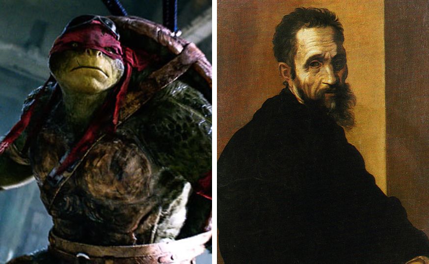 Rafael y Miguel Angel Buonarotti