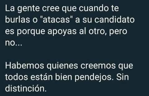 Cuando critico a un&nbsp;candidato