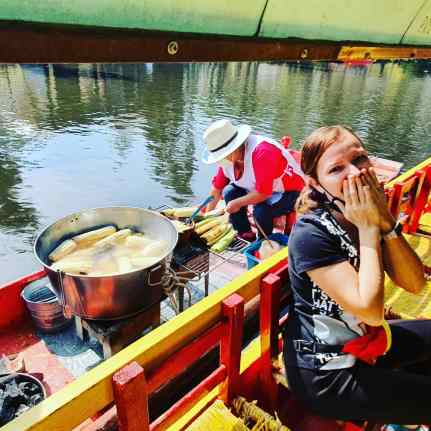 Elotes en Xochimilco