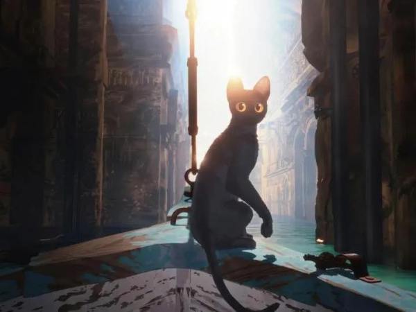 El Gato Negro de la Película Flow.