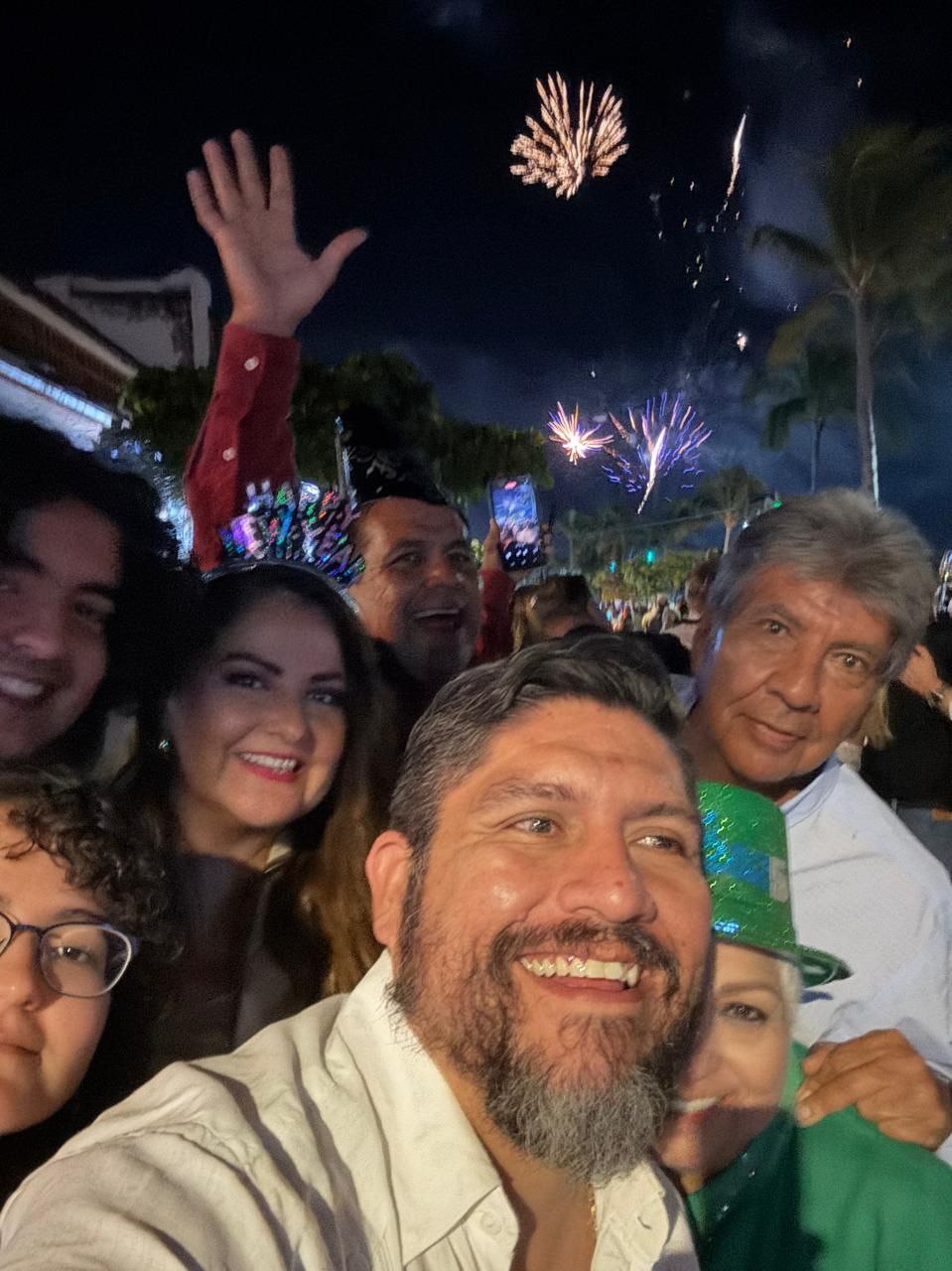 Fuegos artificiales en el malecón