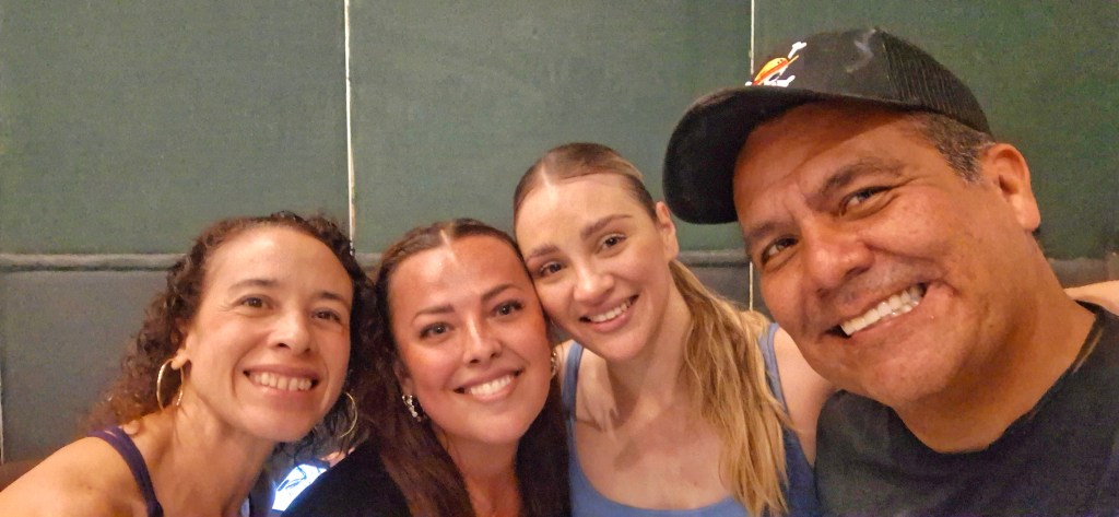 Students with Reggaeton teacher Sandra Delgado